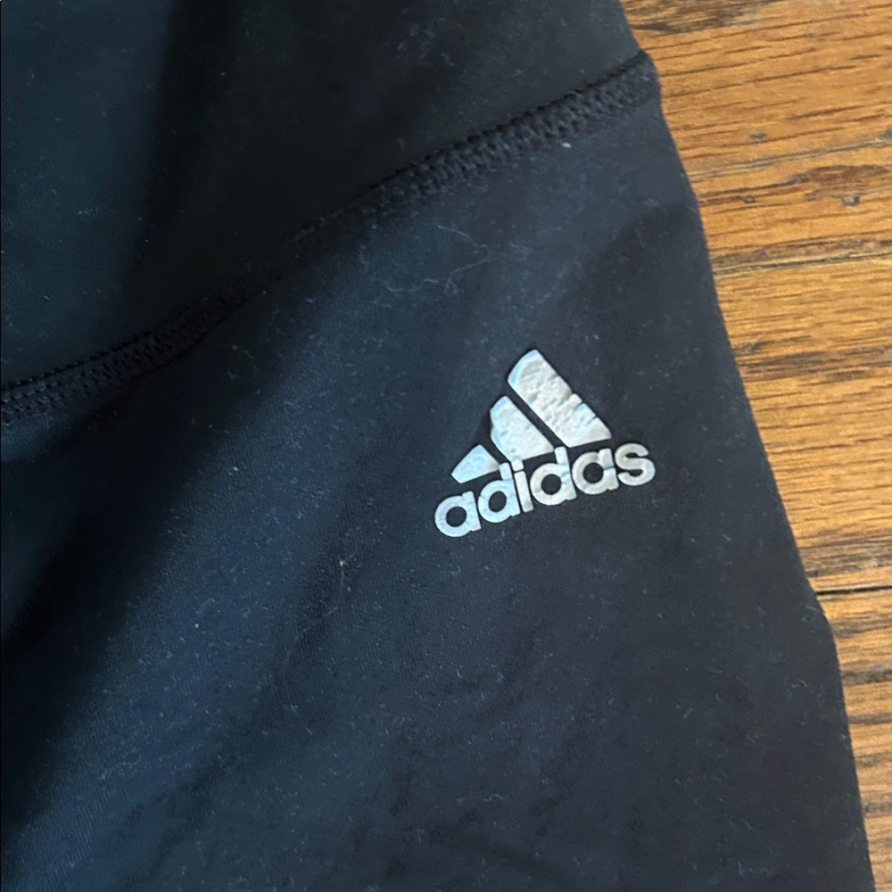 Adidas Women's Black Leggings with Logo - Picture 2 of 4